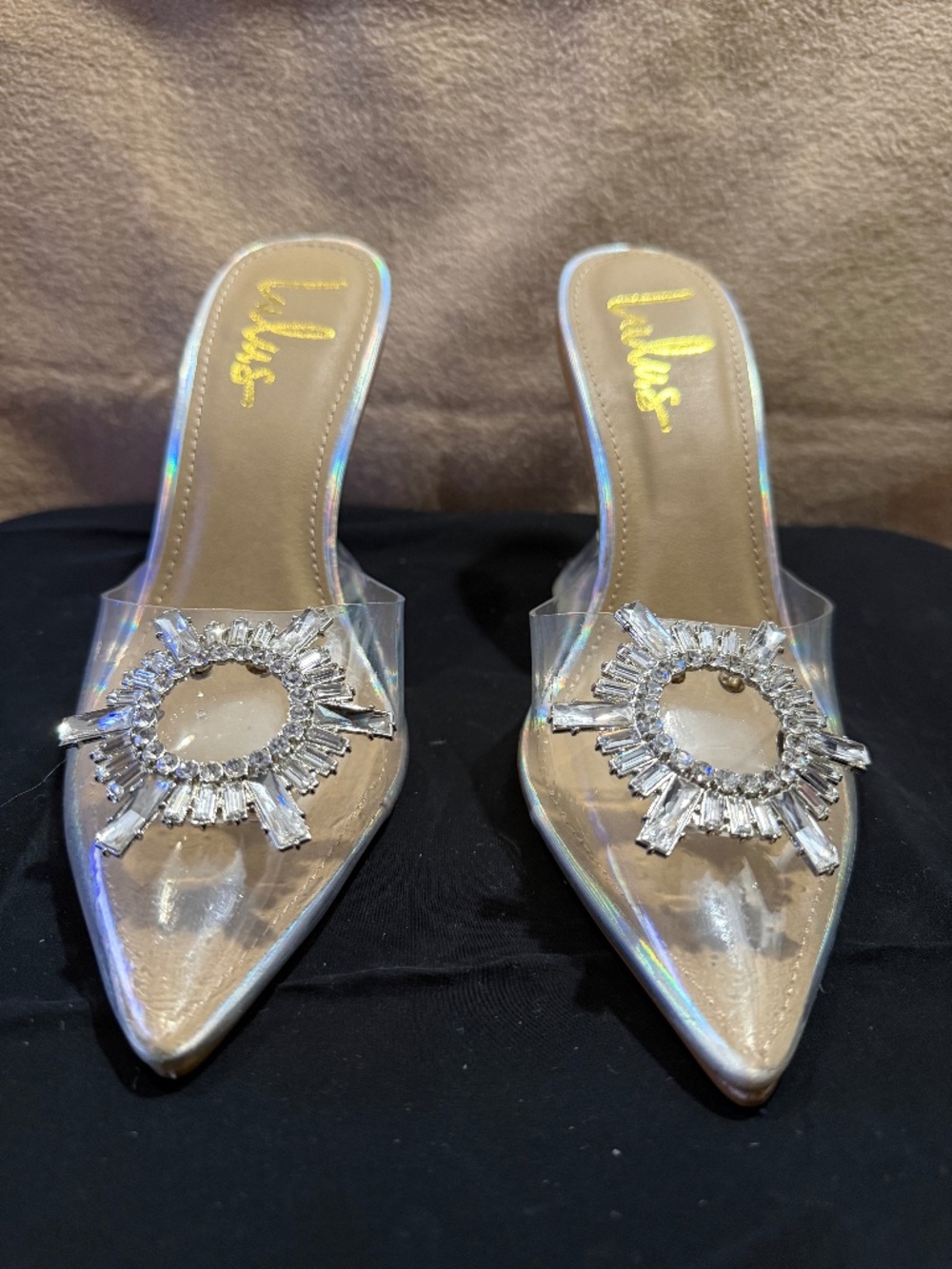 Lulus Holographic Pointed-Toe Heels.  NEW NEVER WORN.